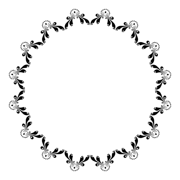 vector floral ornament circle frame