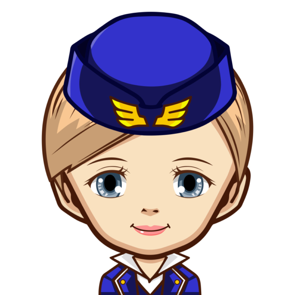 vector stewardess cartoon avatar