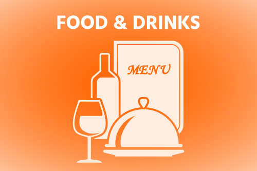 vector illustration of restaurant attributes icons